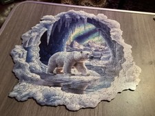 Polar bear icicles 230 pcs vgc jigsaw  Puzzle 14 inch 4mm wooden unique adults