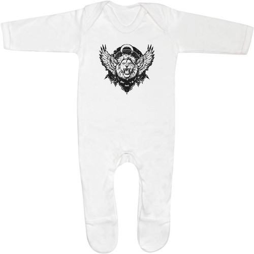 Winged growling lion - growling, baby