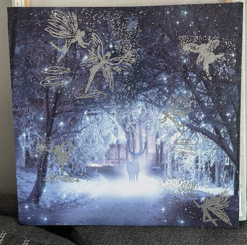 Square canvas fairies and stag - square,