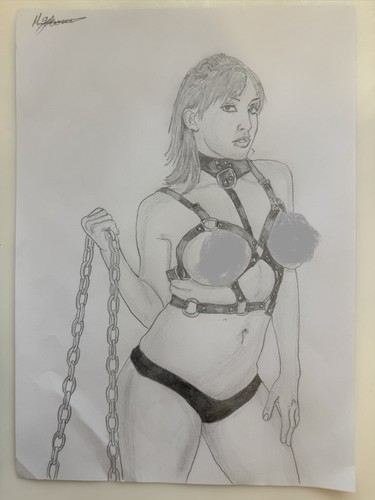 Original erotic artwork - , pencil