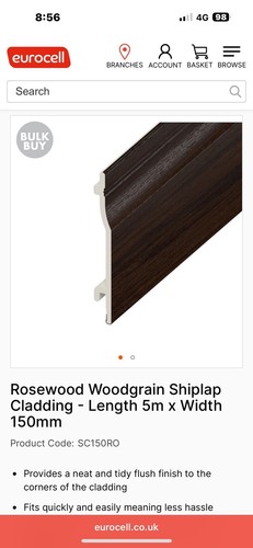 Rosewood shiplap wall - shiplap, cladding