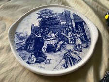 Vintage Blue and White Delfts blauw chemketa Holland Serving Platter D.Teniers