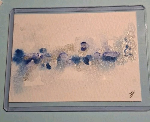Watercolour metallics aceo - watercolour, /