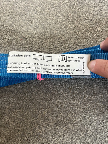 Chiltern blue webbing - webbing, lifting