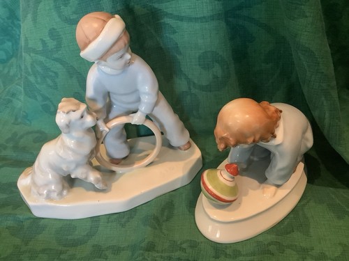 Two antique vintage - two, zsolnay