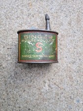 Vintage Small Singer Sewing Machine  Thumb Push Oil Can with Original cap