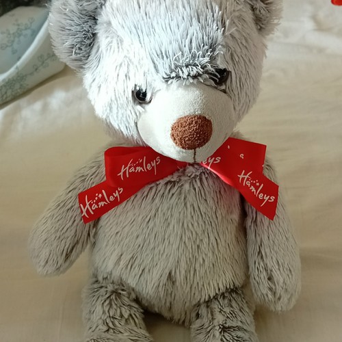 Hamleys grey teddy bear plush - hamleys,