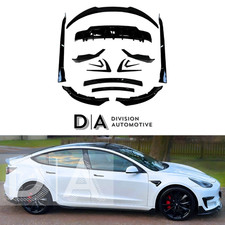 BODY KIT FOR TESLA MODEL 3 BODYKIT FRONT LIP DIFFUSER SIDE SKIRT GLOSS BLACK 17+