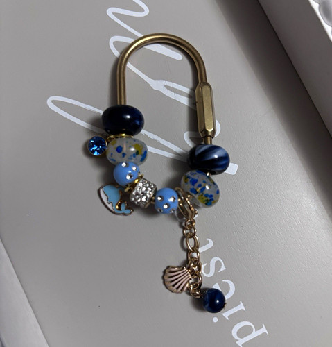 Gold tone trigger clip - clip, beaded