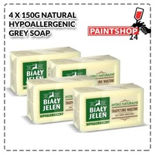 4 X 150g BIALY JELEN NATURAL HYPOALLERGENIC GREY SOAP  - 4 x 150g SZARE MYDLO
