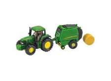 Genuine John Deere Tractor with Round Baler Play Set Gift Idea