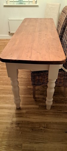 Antique pine farmhouse table - antique,
