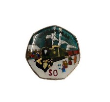Enamelled & Hand Painted Coin