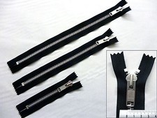 Zip, Zipper, Extra Heavyweight,10w, Closed End, Metal YKK, Black 6,12,15 inches