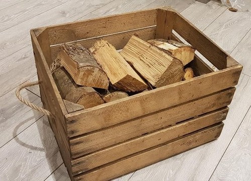 Old wooden apple - wooden, crate
