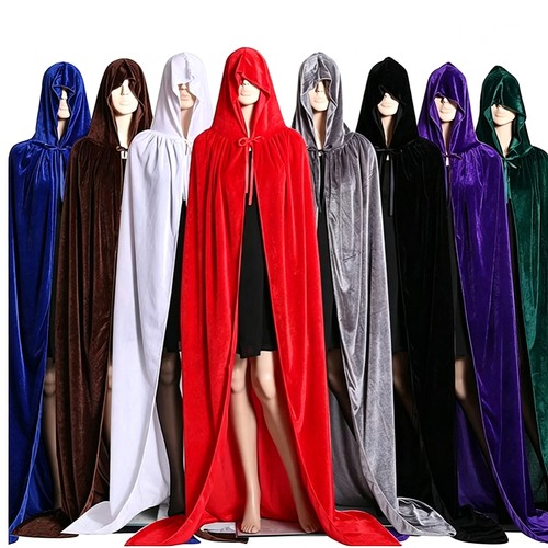 Adult velvet hooded robe - adult,