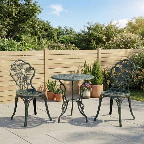 Pcs cast aluminum bistro set - 3,