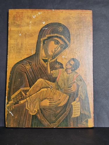 Hand made byzantine art icon - made,