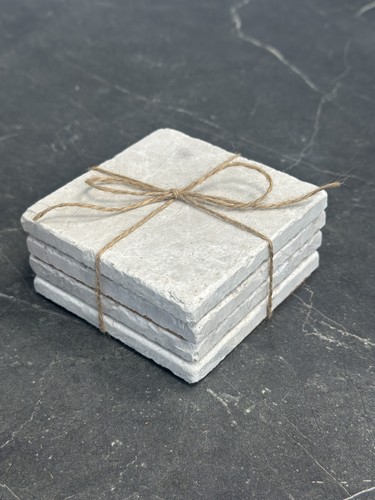 Grey tumbled marble stone - tumbled,