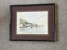 Vintage Framed Watercolour painting by Guy Magnus of Cowes Isle of Wight
