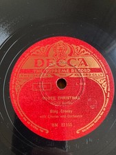 BING CROSBY White Christmas DENMARK / NORWAY?  78 VG+ DECCA Shellac 1950's?