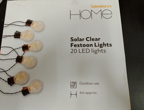 Solar clear bulbs festoon - 20,