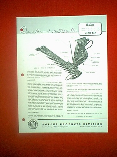 Bolens tractor sickle bar - tractor,