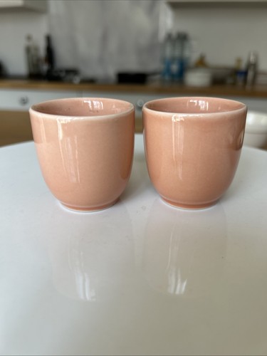 Vintage denby egg cups salmon - egg,