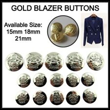 Military Buttons Gold Colour 15mm 18mm or 21mm like Coat of Arms, Sew on Shank