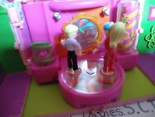 Polly pocket vintage Disco 2 figures dance on turn table &,swimming pool 