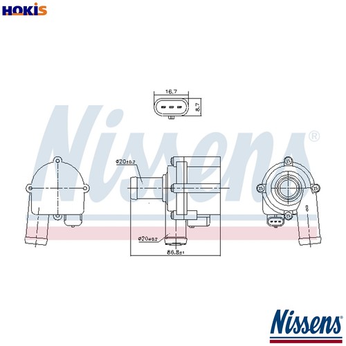 Water pump engine cooling - pump,