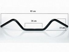 Handlebar Bike Spaan Wishbone Steel Black Ø7 /8 (22.2mm) for Dirt Track Custom