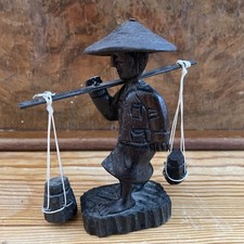 Asian Carved Wooden Bearer