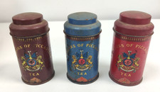 Vintage Jacksons Of Piccadilly Tea Tin Set Of 3 Multi-Colour
