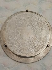 Vintage Placemats Round Silver