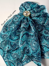 Turquoise Paisley WILD RAG