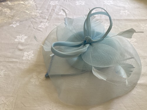 Ladies blue fasinator - ladies,