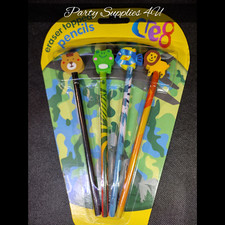 4pk Zoo Animal Pencils with
