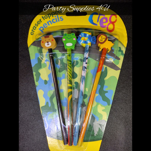 4pk zoo animal pencils with - animal,