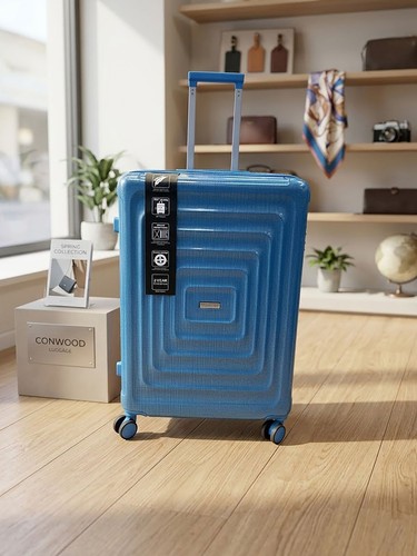 Blue expandable suitcase - 28",