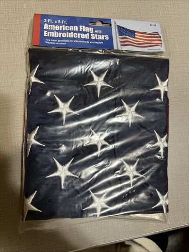 American flag with embroidered - american,