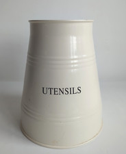 M&S Marks and Spencer’s Enamel Kitchen Utensils Jar Cream Made in India H: 21 cm