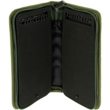 NAS CARP FISHING STIFF RIG WALLET WITH PINS 3/4 ZIP GREEN