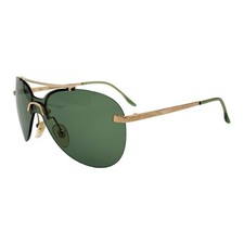 Christian Dior Sunglasses Rimless Pilot Shield Gold Green Tinted Logo Vintage