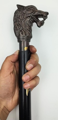 Copper antique wolf - copper, head