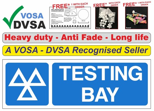 Duty mot testing bay sign - h/duty, |