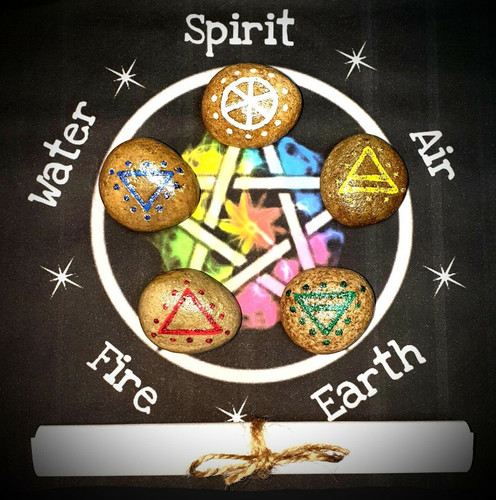 Element symbol stones hand - element, :
