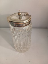 Vintage cut glass mustard - vintage,