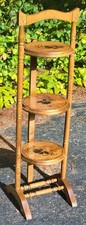 Vintage Solid Wood 3-Tier Tole