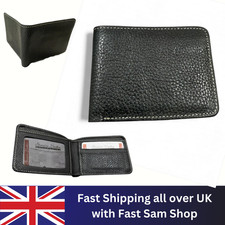 Men's Soft Genuine Leather Bill fold Slim Wallet Credit Card Holder